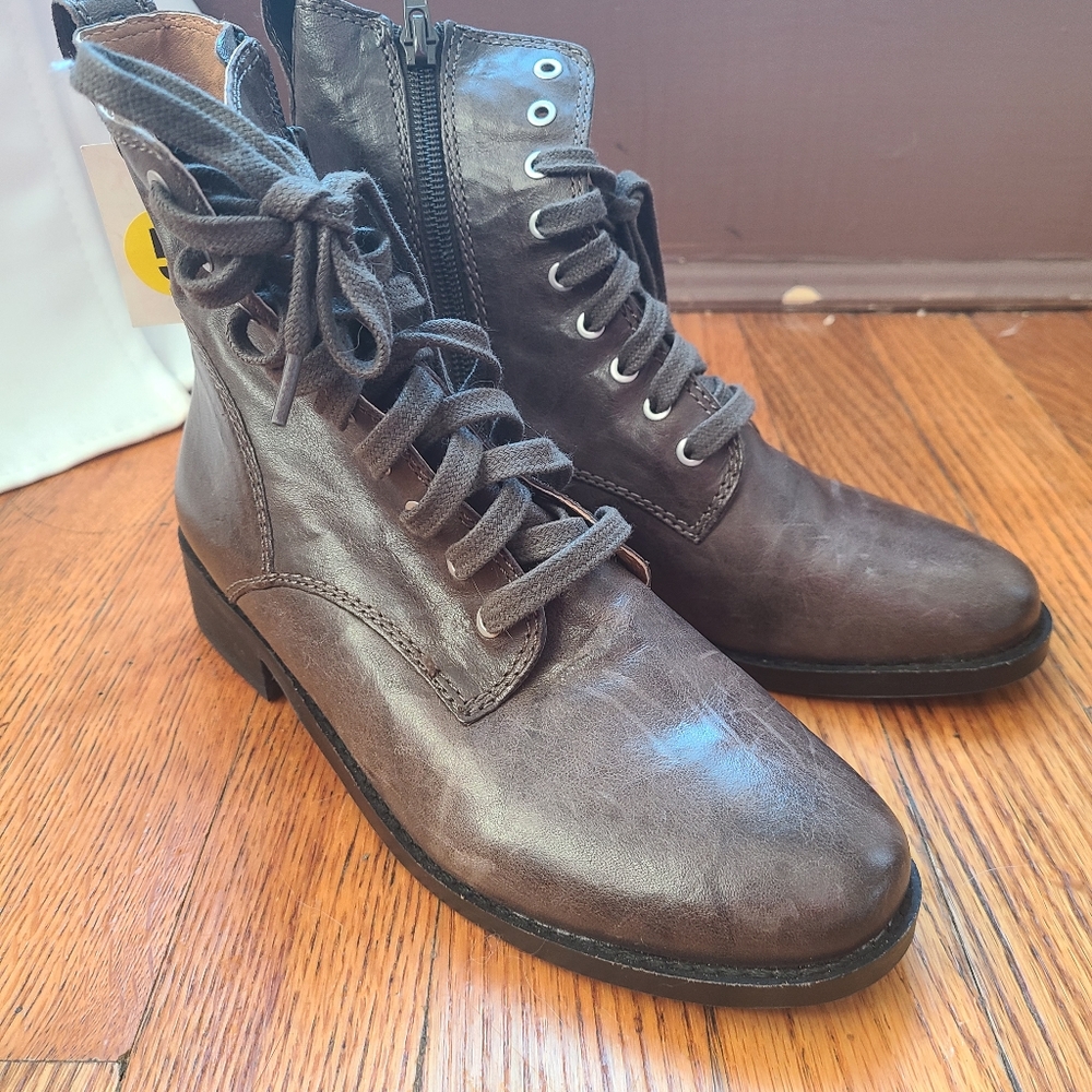 Lucky Brand Lace Up Combat Boots NWT